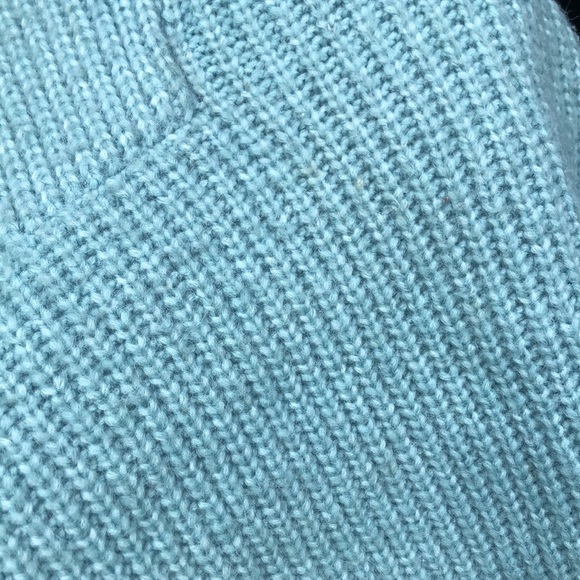 Talbots Cozy Teal Shawl Collar V-Neck Sweater | Classic Knit Pullover - Picture 6 of 6